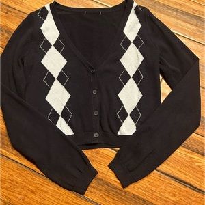Brandy Melville Navy argyle cardigan. Great condition.